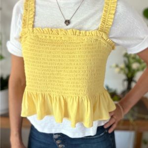 NWT BCBGeneration daisy yellow crop. Size L